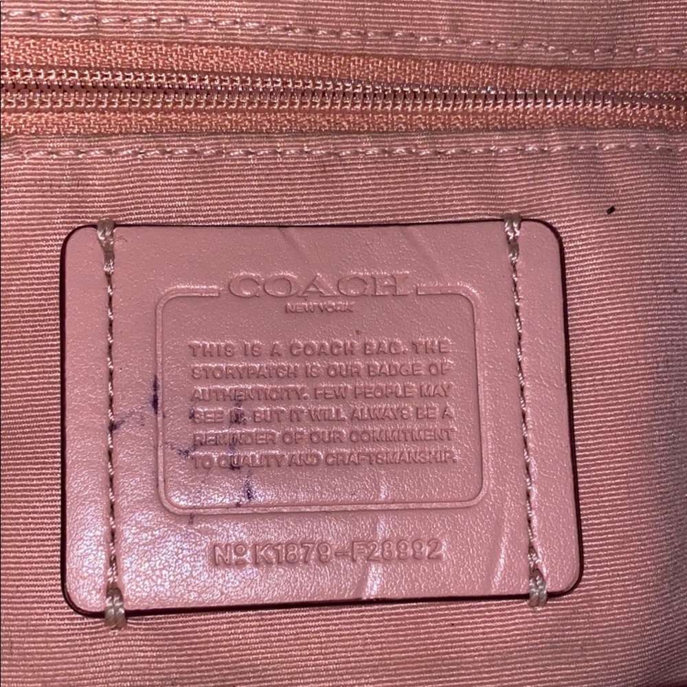 Coach Pink Shoulder Bag with Pebbled Leather (75) - Picture 2 of 10